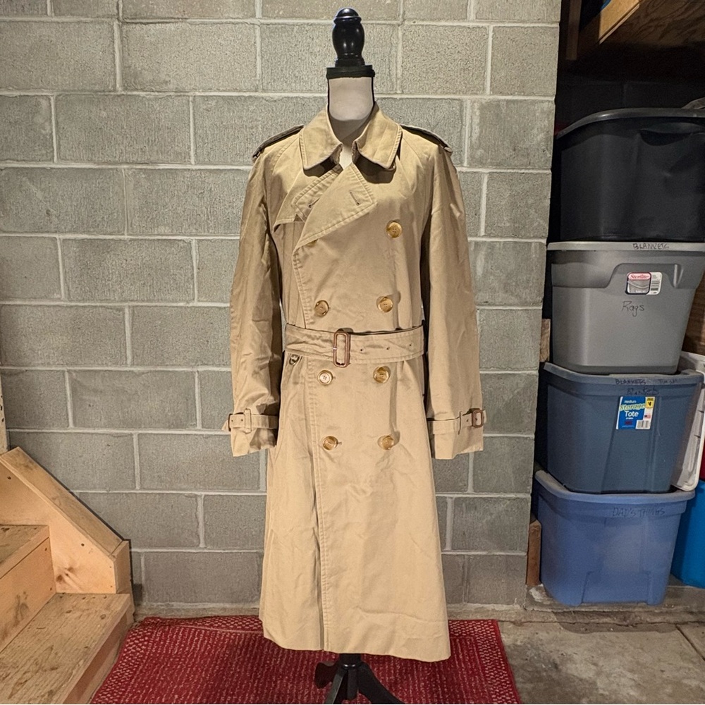 Burberry trench coat.